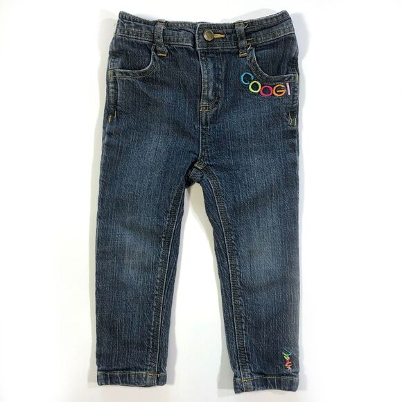 Coogi 12M Skinny Jeans Baby Embroidered Logo Elastic Waist - Picture 1 of 4
